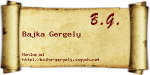 Bajka Gergely névjegykártya