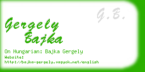 gergely bajka business card